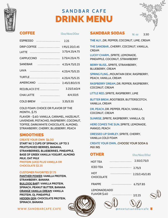 Drink Menu Drink Menu